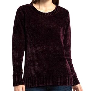 Orvis Women's Deep Purple Chenile Crew Neck Sweater Size M